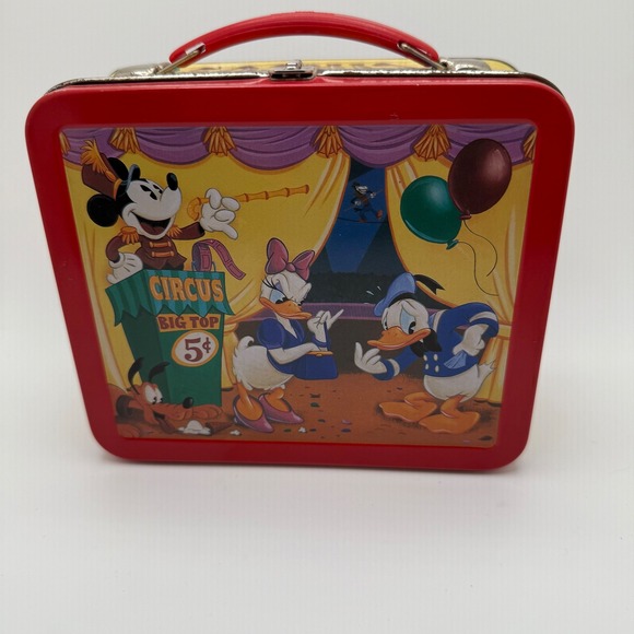 Hallmark Other - Vintage Hallmark Disney Mickey Mouse Circus Lunch Box Tin Metal Red Handle